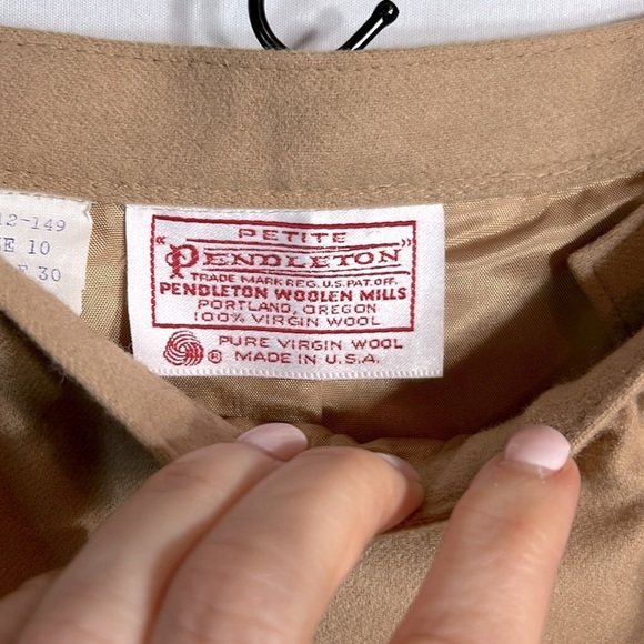 Pendelton Vintage Camel A-line Skirt size 10 Petite - Picture 5 of 9